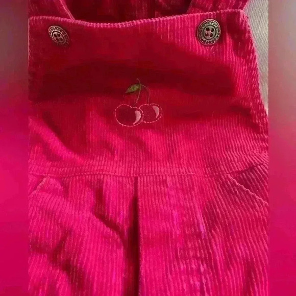 Hip N Hop Pink corduroy Overalls, 6 Months - Picture 2 of 6
